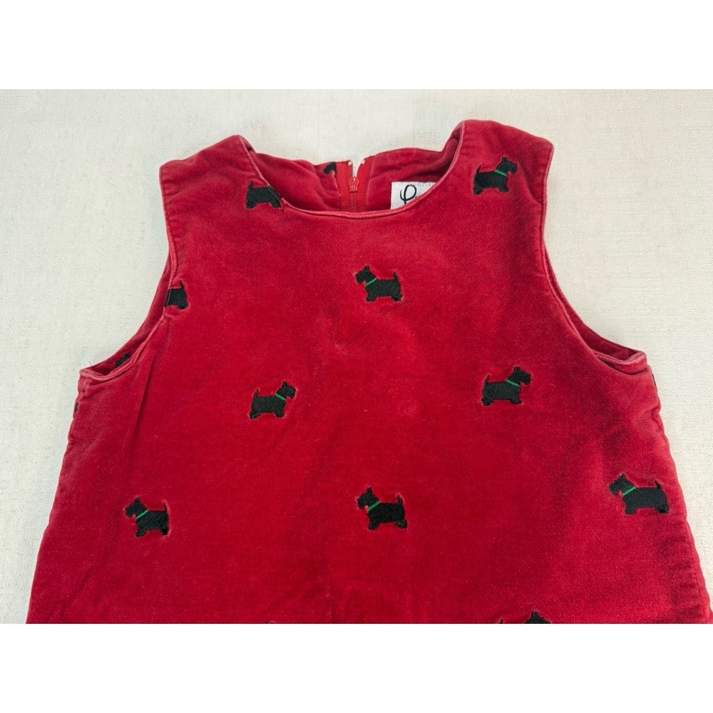 Vintage Lilly Pulitzer Dress Girls Size 5 Red Scotty Dog Pattern - Picture 5 of 9